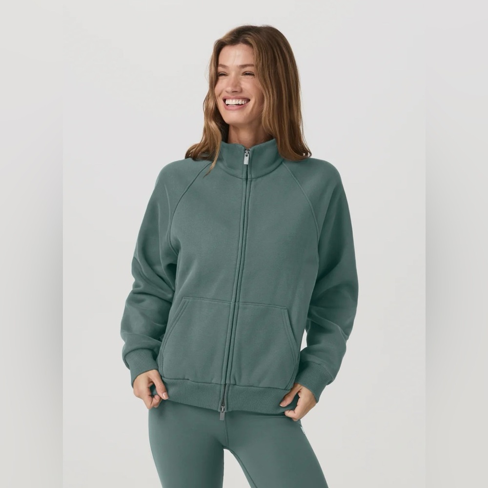Vuori Restore Double Zip Sweatshirt Agate Green Sz: XSmall